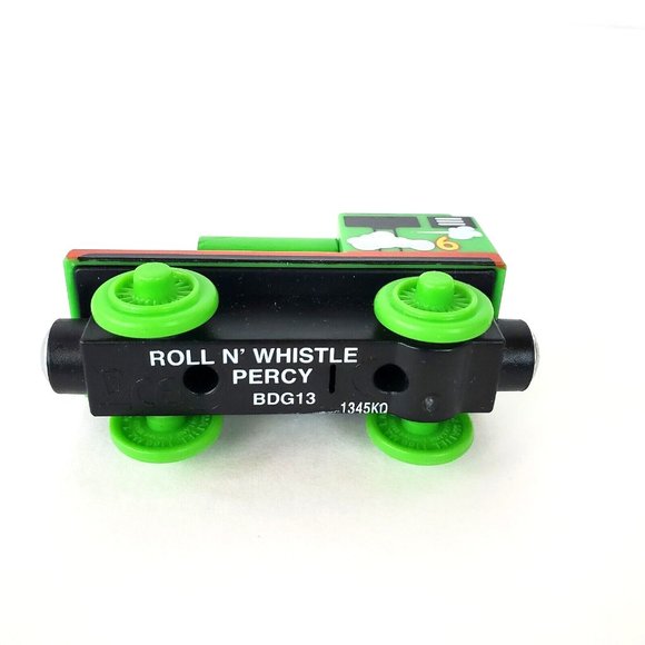 Roll N' Whistle Percy #6 Thomas & Friends Take Along Wooden Railway Train BDG13 - Picture 6 of 6